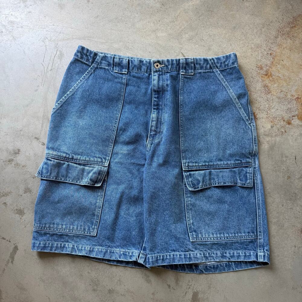 Vintage Y2K Route 66 Skater Essential Retro Baggy Loose Fit Jean Shorts Size 36